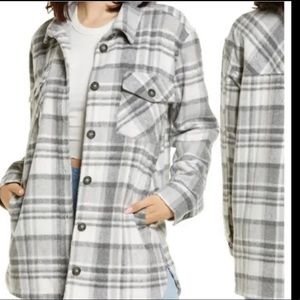 Thread & Supply Shacket - grey plaid